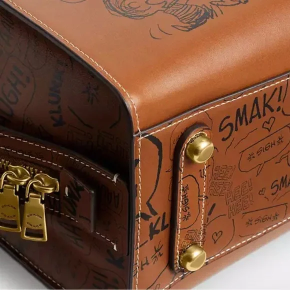 Coach X Peanuts Rogue Bag With Newspaper Print - Picture 4 of 16